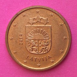 Latvia - Coin 1 Eurocent 2014