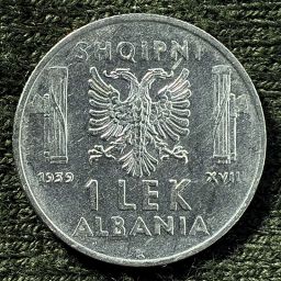 Albania - Moneda 1 Lek 1939