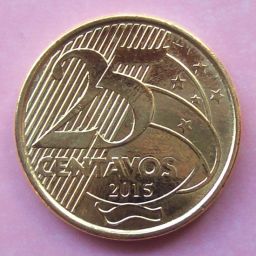 Brasil - Moneda 25 centavos 2015
