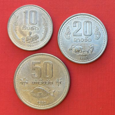 Laos - Lote monedas 10 - 20...