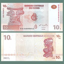 Congo Democrático - Billete 10 Francos 2003