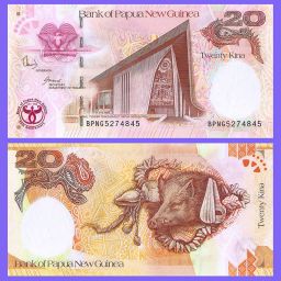 Papúa Nueva Guinea - Billete 20 Kina 2008 (35º aniv. BPNG)
