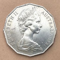 Australia - Moneda 50 centavos 1981