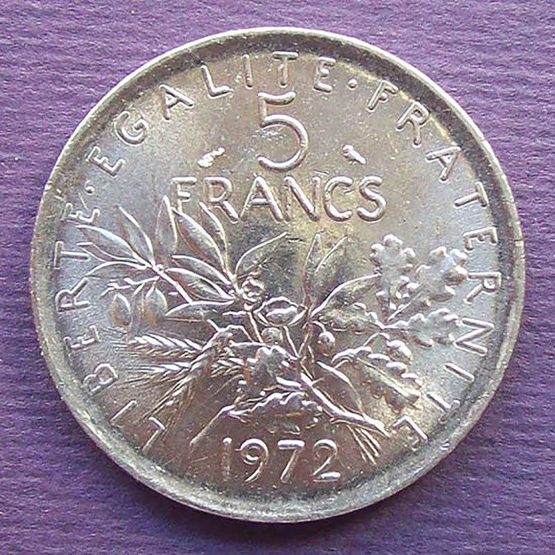 Francia - Moneda 5 Francos 1972