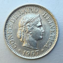 Switzerland - Coin 10 Rappen 1967