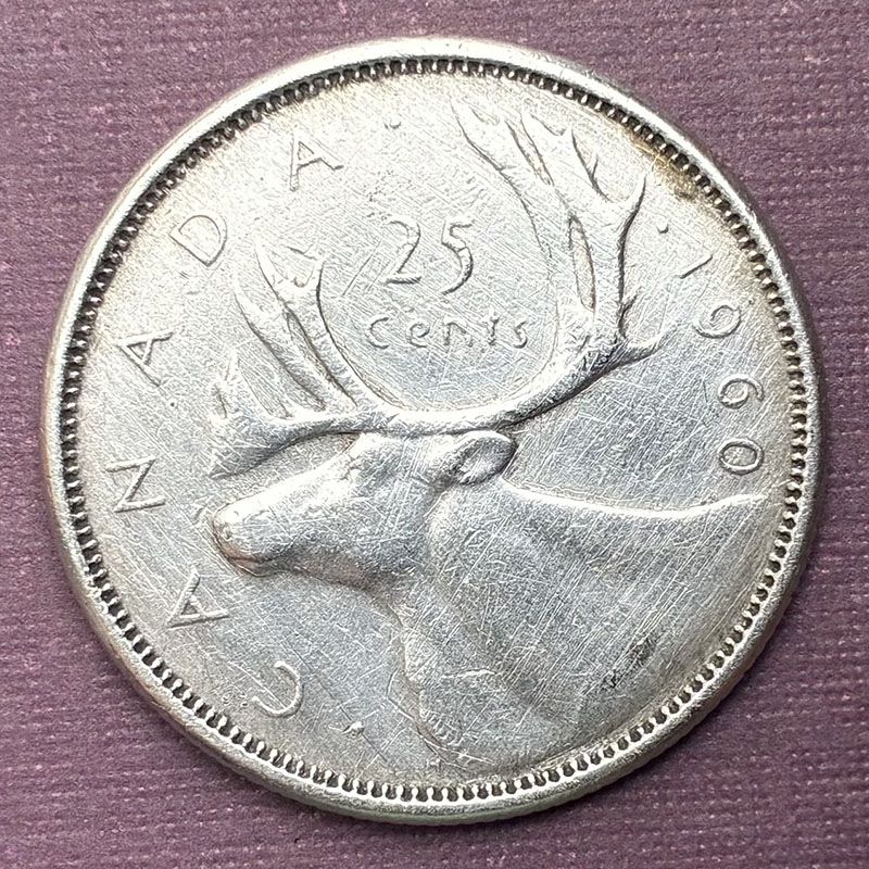 Canadá - Moneda 25 centavos 1960