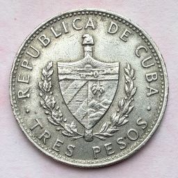 Cuba - Moneda 3 Pesos 1990
