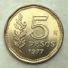 Argentina - Moneda 5 Pesos Ley 1977 - Alte. Brown