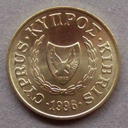 Cyprus - Moneda 2 cents 1996