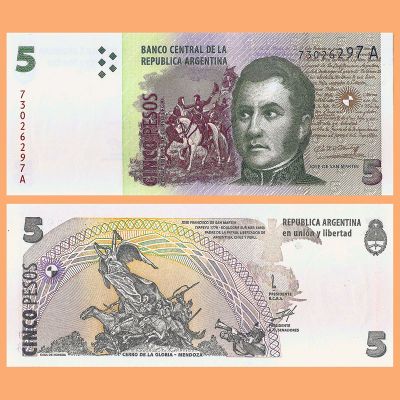 Argentina - Billete 5 Pesos...