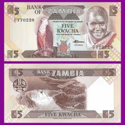 Zambia - Billete 5 Kwacha 1986