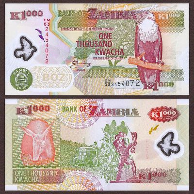 Zambia - Billete 1000...