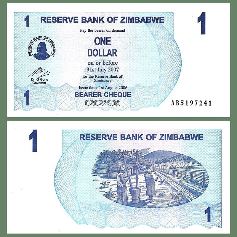 Zimbabwe - Banknote 1 Dollar 2006