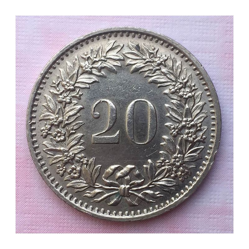 Suiza - Moneda 20 Rappen 1974