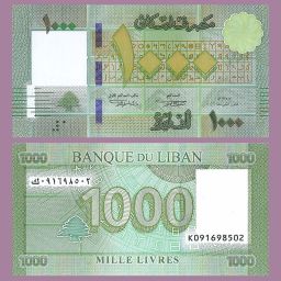 Líbano - Billete 1.000 Libras 2016