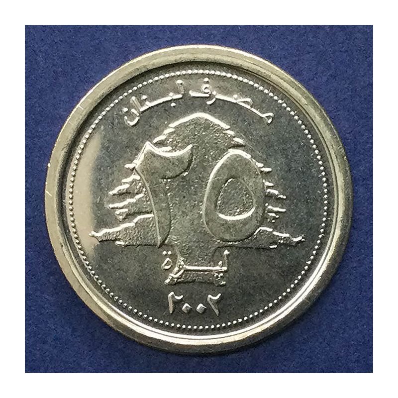 Líbano - Moneda 25 Libras 2002