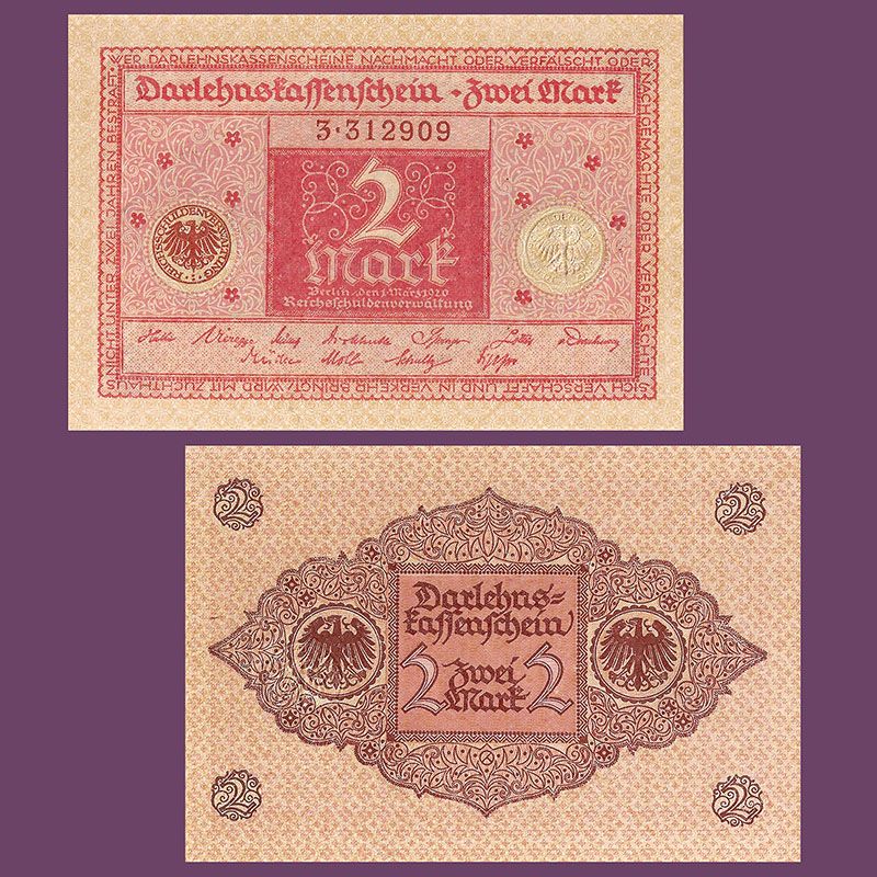 Alemania - Billete 2 Marcos 1920