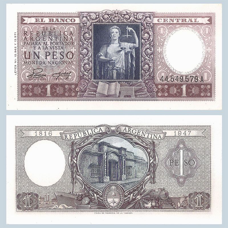 Argentina - Billete 1 Peso Moneda Nacional 1953
