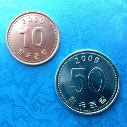 Corea del Sur - Lote monedas 10 y 50 Won 2009