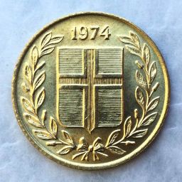 Islandia - Moneda 50 Aurar 1974