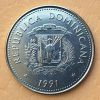 República Dominicana - Moneda 25 centavos 1991