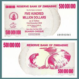 Zimbabue - Billete 500.000.000 Dólares 2008