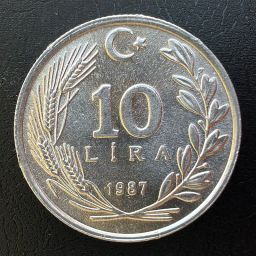 Turquía - Moneda 10 Liras 1987