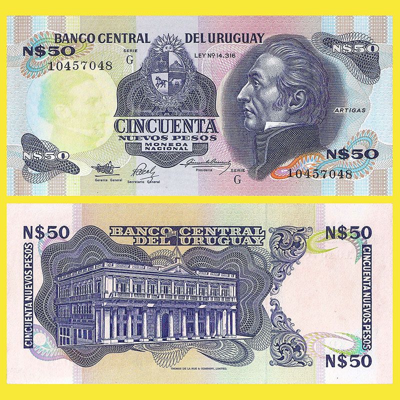 Uruguay - Billete 50 Nuevos Pesos 1989