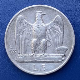 Italia - Moneda 5 Liras 1927