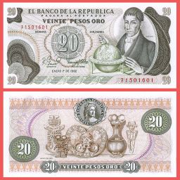 Colombia - Banknote 20 Pesos oro 1982