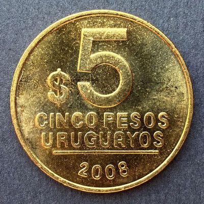 Uruguay - Moneda 5 Pesos 2008