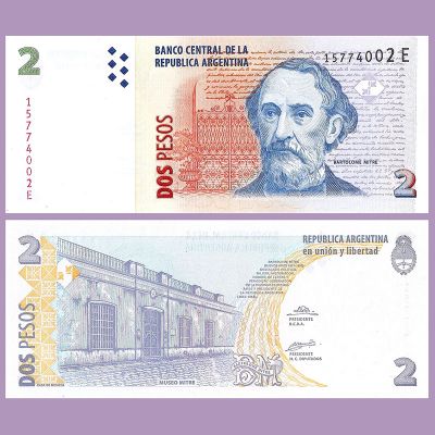 Argentina - Billete 2 Pesos...