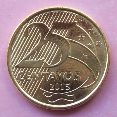 Brasil - Moneda 25 centavos...