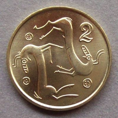 Chipre - Moneda 2 centavos...