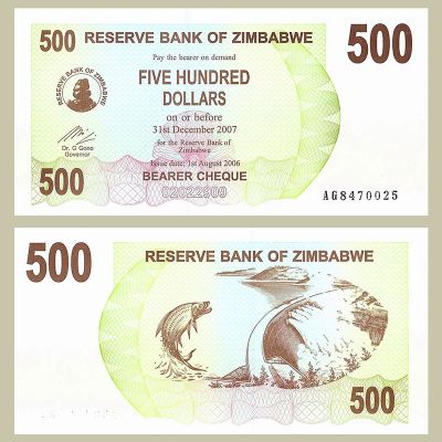 Zimbabue - Billete 500...