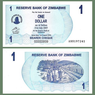 Zimbabue - Billete 1 Dólar...