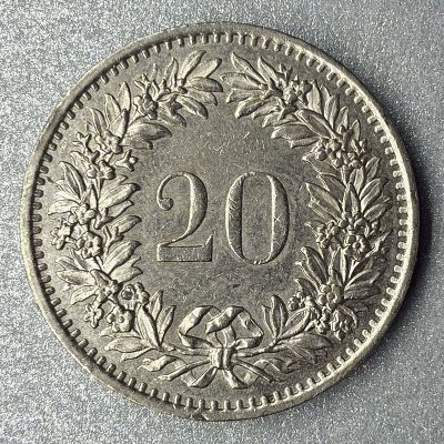 Suiza - Moneda 20 Rappen 1976