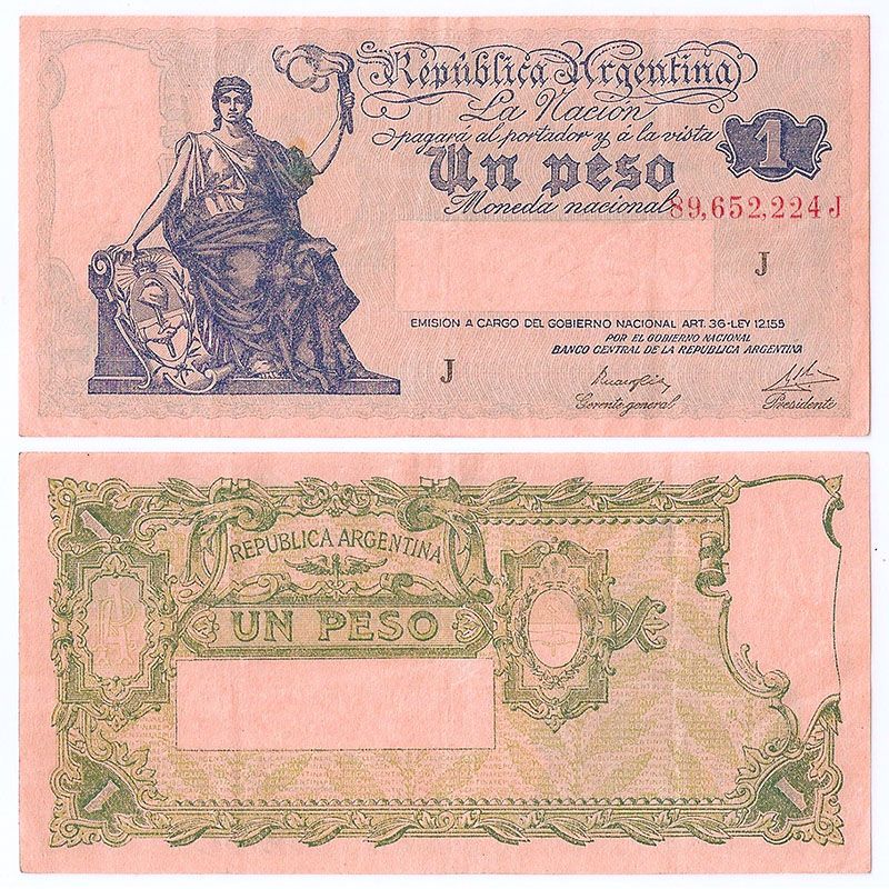 Argentina - Banknote 1 Peso Moneda Nacional 1946