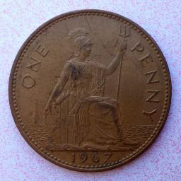 Gran Bretaña - Moneda 1 Penique 1967