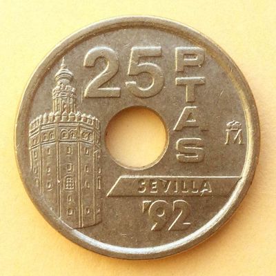 España - Moneda 25 Pesetas...